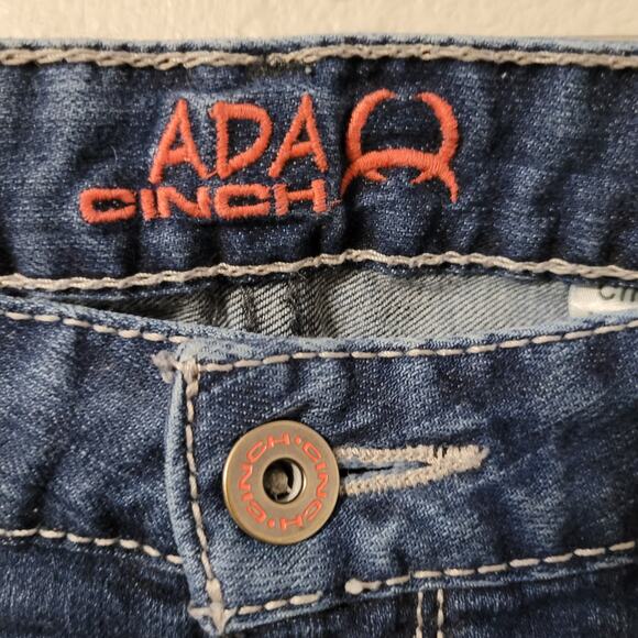 Cinch Womens Ada Straight Leg Jeans Size 34 Denim Medium Wash Mid Rise Cowgirl - Picture 4 of 10